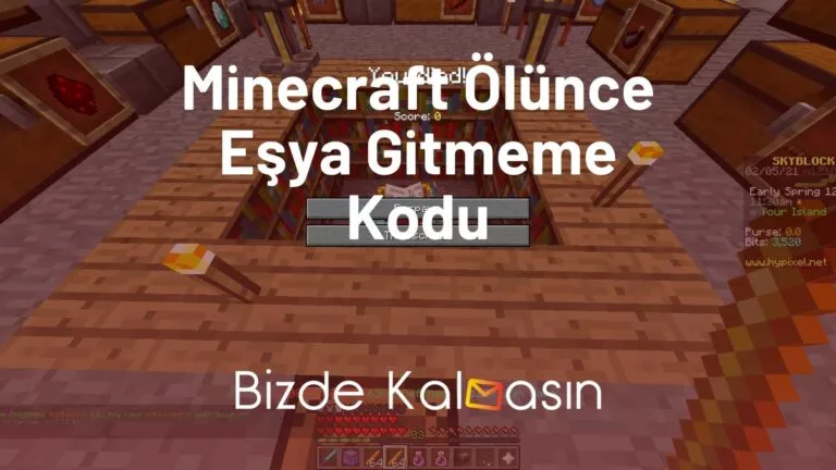 Minecraft Ölünce Eşya Gitmeme Kodu