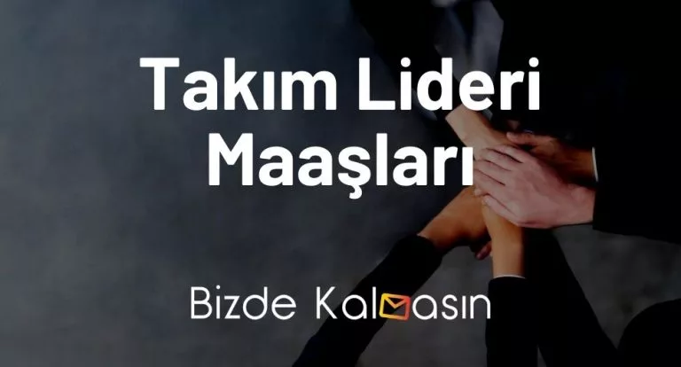 Takım Lideri Maaşları 2024 – Nedir, Ne İş Yapar?