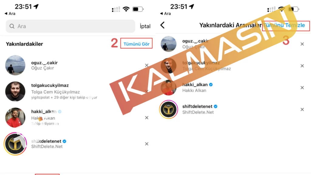 Instagram Görüntülü Arama Geçmişi